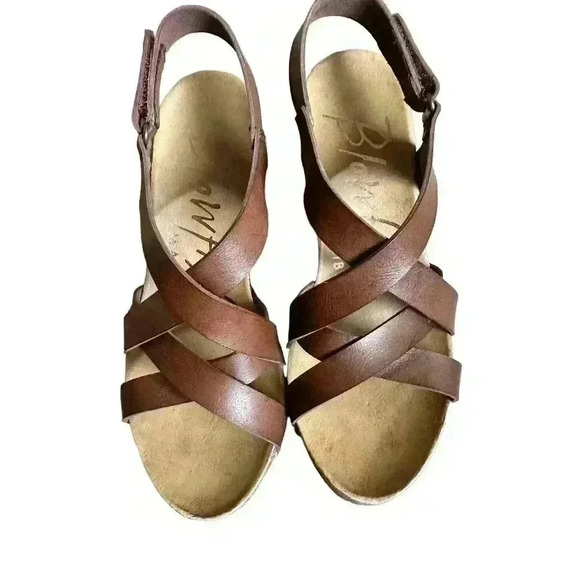 Blowfish Womens Henrietta Velcro Anklestrap Cork Wedges Size 6.5 - Picture 4 of 7